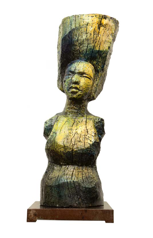 Peintures de VODOUHE Nathanaël, l'artiste plasticien, Sculpteur contemporain africain, à l'univers particulier