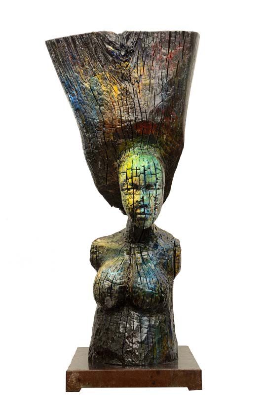 Peintures de VODOUHE Nathanaël, l'artiste plasticien, Sculpteur contemporain africain, à l'univers particulier