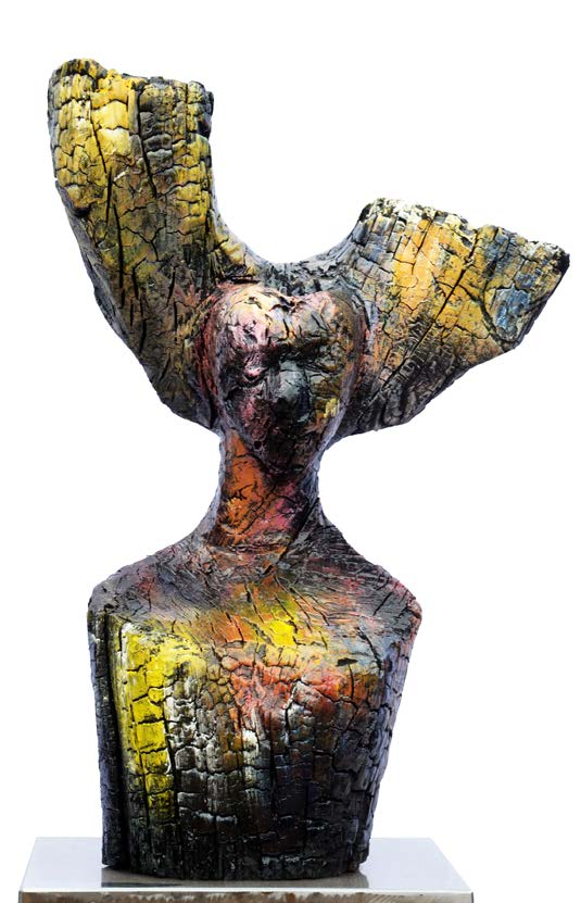 Peintures de VODOUHE Nathanaël, l'artiste plasticien, Sculpteur contemporain africain, à l'univers particulier