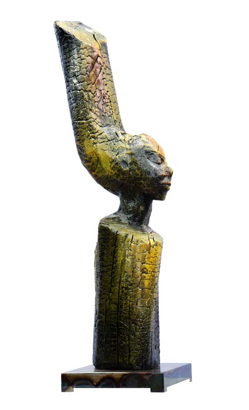 Peintures de VODOUHE Nathanaël, l'artiste plasticien, Sculpteur contemporain africain, à l'univers particulier