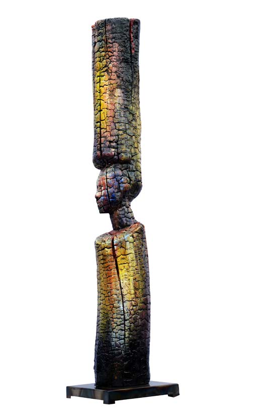 Peintures de VODOUHE Nathanaël, l'artiste plasticien, Sculpteur contemporain africain, à l'univers particulier